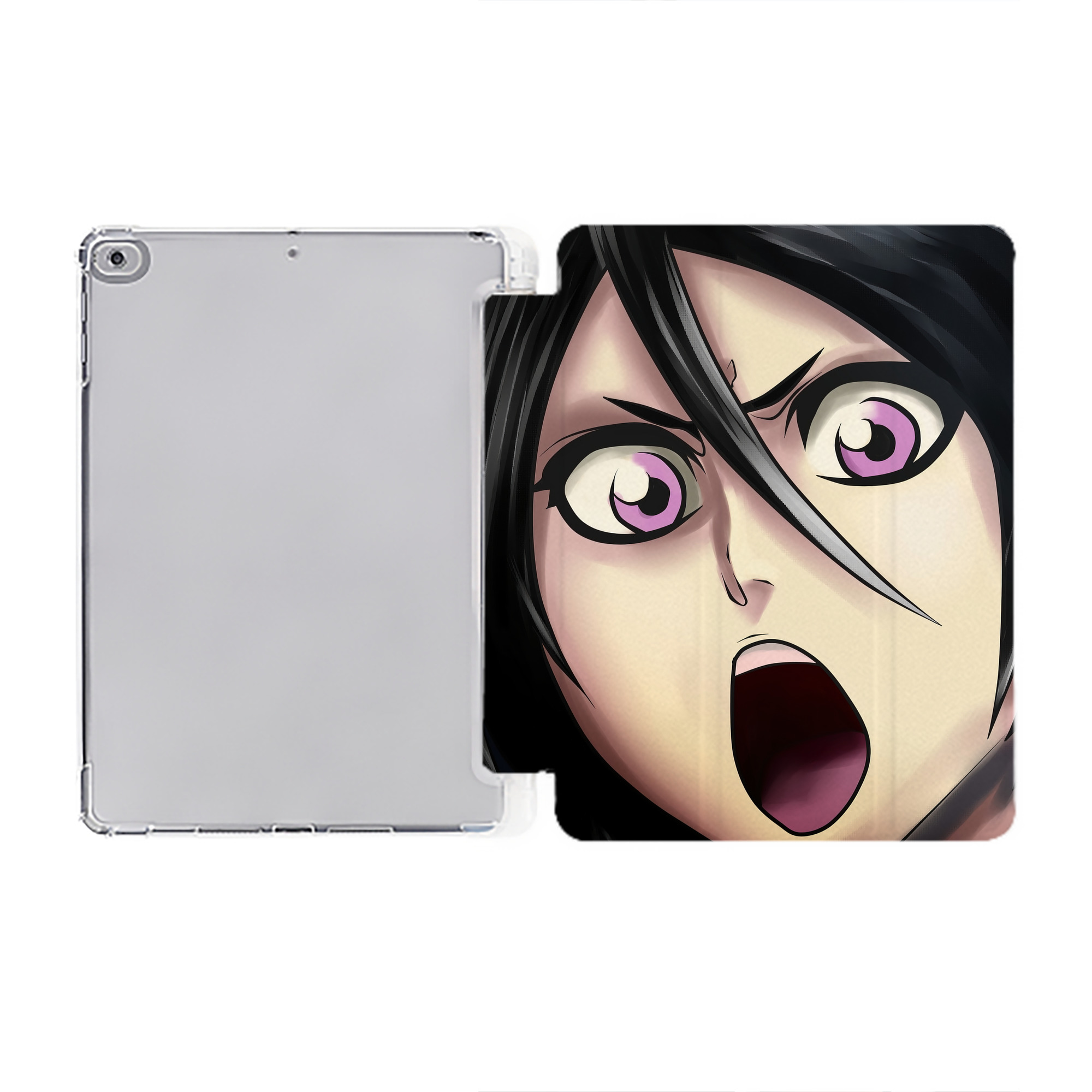 （画像用） ブリーチ BLEACH IPad ケース ペン収納付き 三つ折りスタンド PUレザー×シリコン 対応機種9.5/10.5/10.9インチ